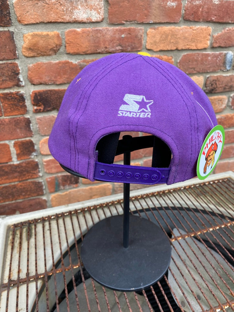 Vintage Black and Purple Minnesota Vikings Snapback Hat 