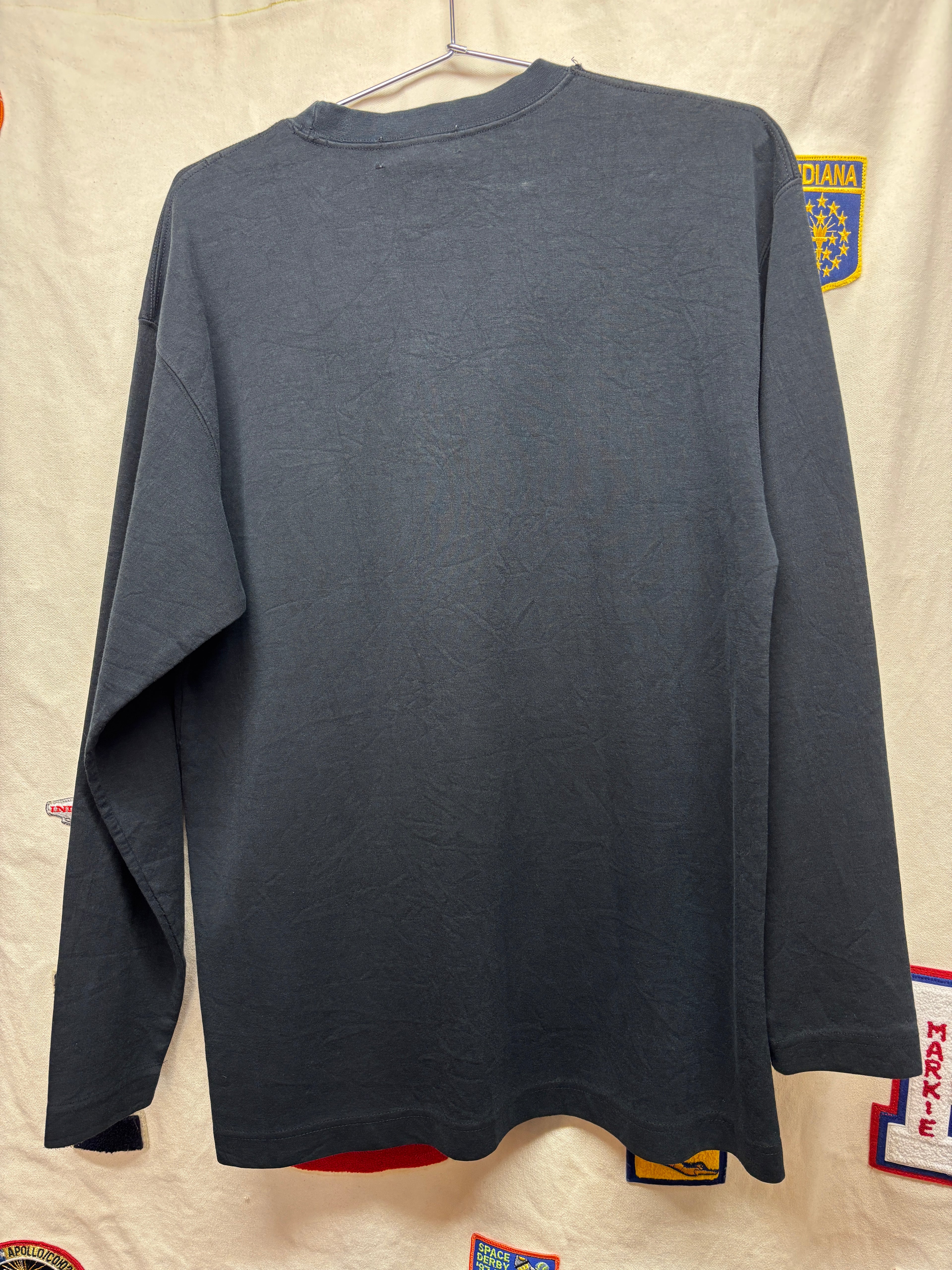 Vtg Harley Davidson 3D Emblem Long Sleeve T-Shirt: XL