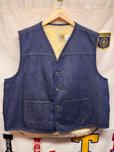 Load image into Gallery viewer, Vintage Carhartt 70's Sherpa Lined Denim Vest: XL
