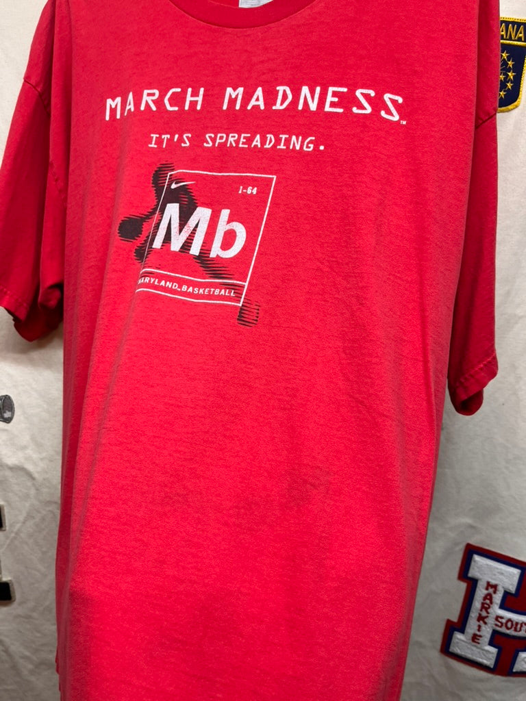 Vintage University of Maryland Terrapins March Madness Basketball Nike T-Shirt: XL