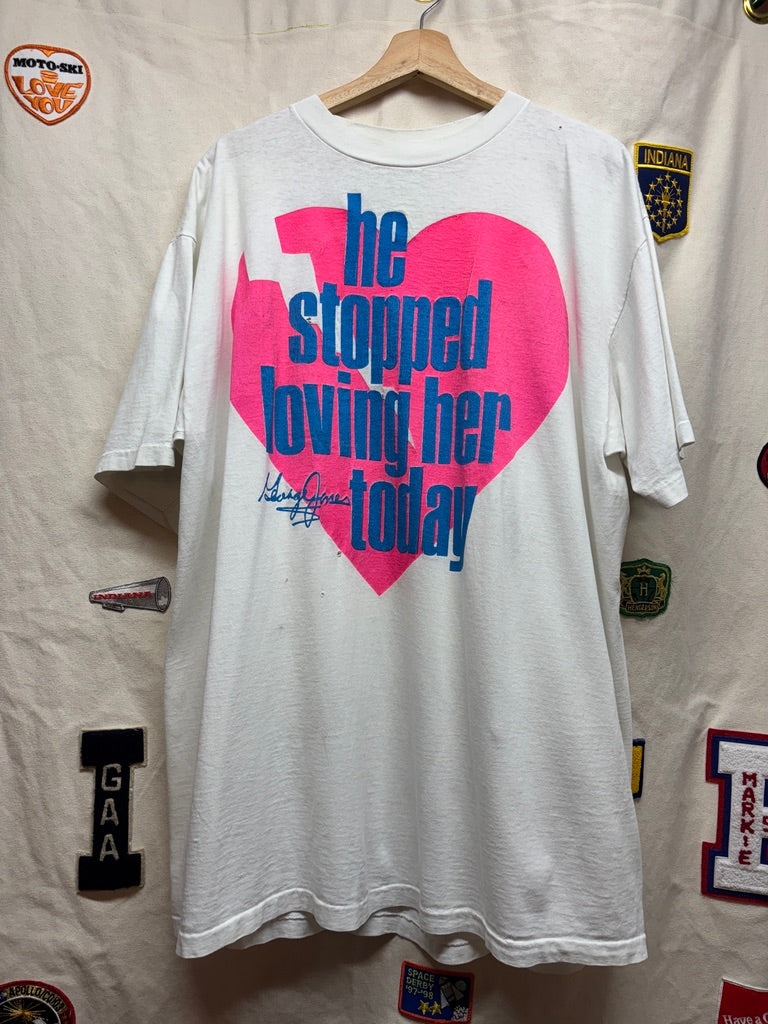 Vtg George Jones Stopped Loving Her Country Music T-Shirt: XXL