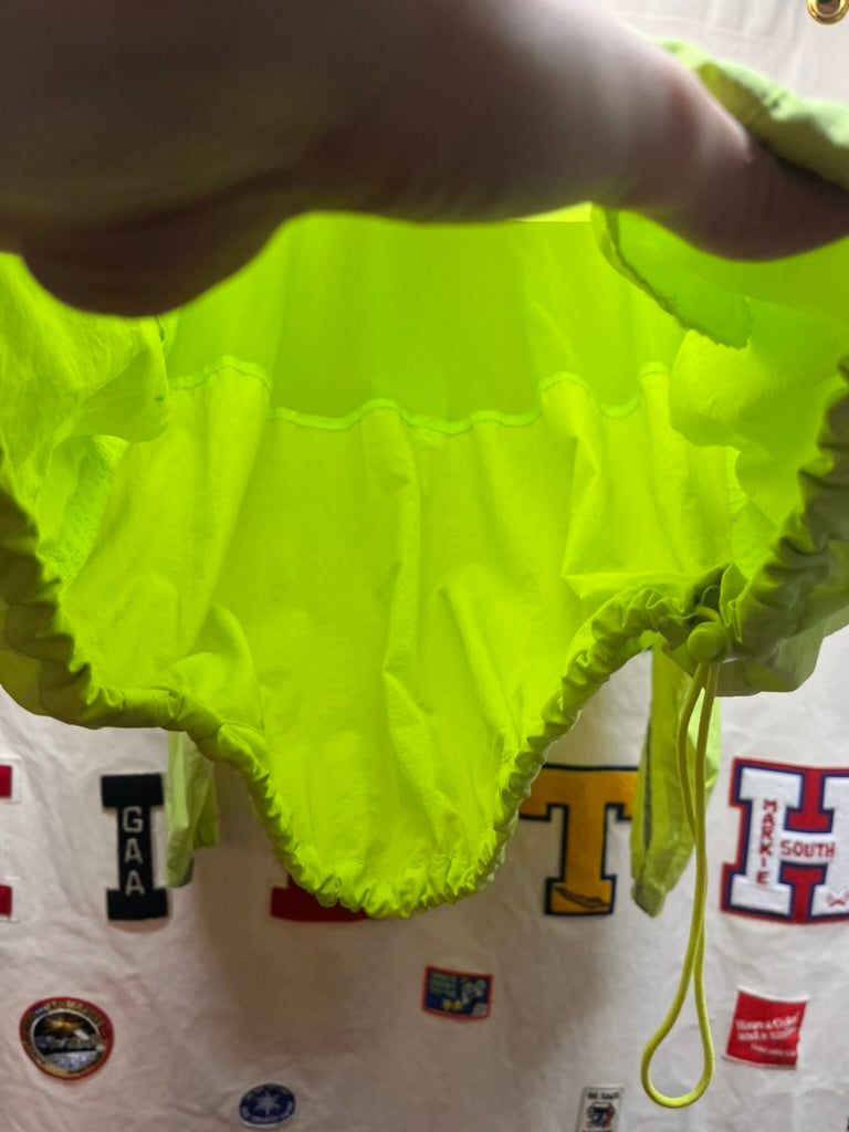 Vintage Nike Neon Yellow/Purple 3M Reflective 90's Windbreaker Half-Zip Pullover Jacket: XL