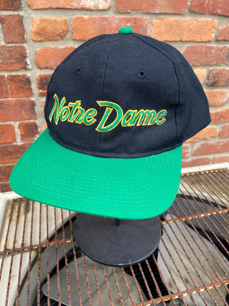 Vintage Notre Dame Sports Specialties Script Snapback Hat