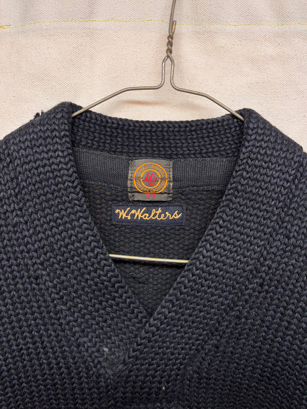 Vintage Little Rock Central Arkansas High School Letter Lowe & Campbell 1930's Wool Knit Sweater: 36