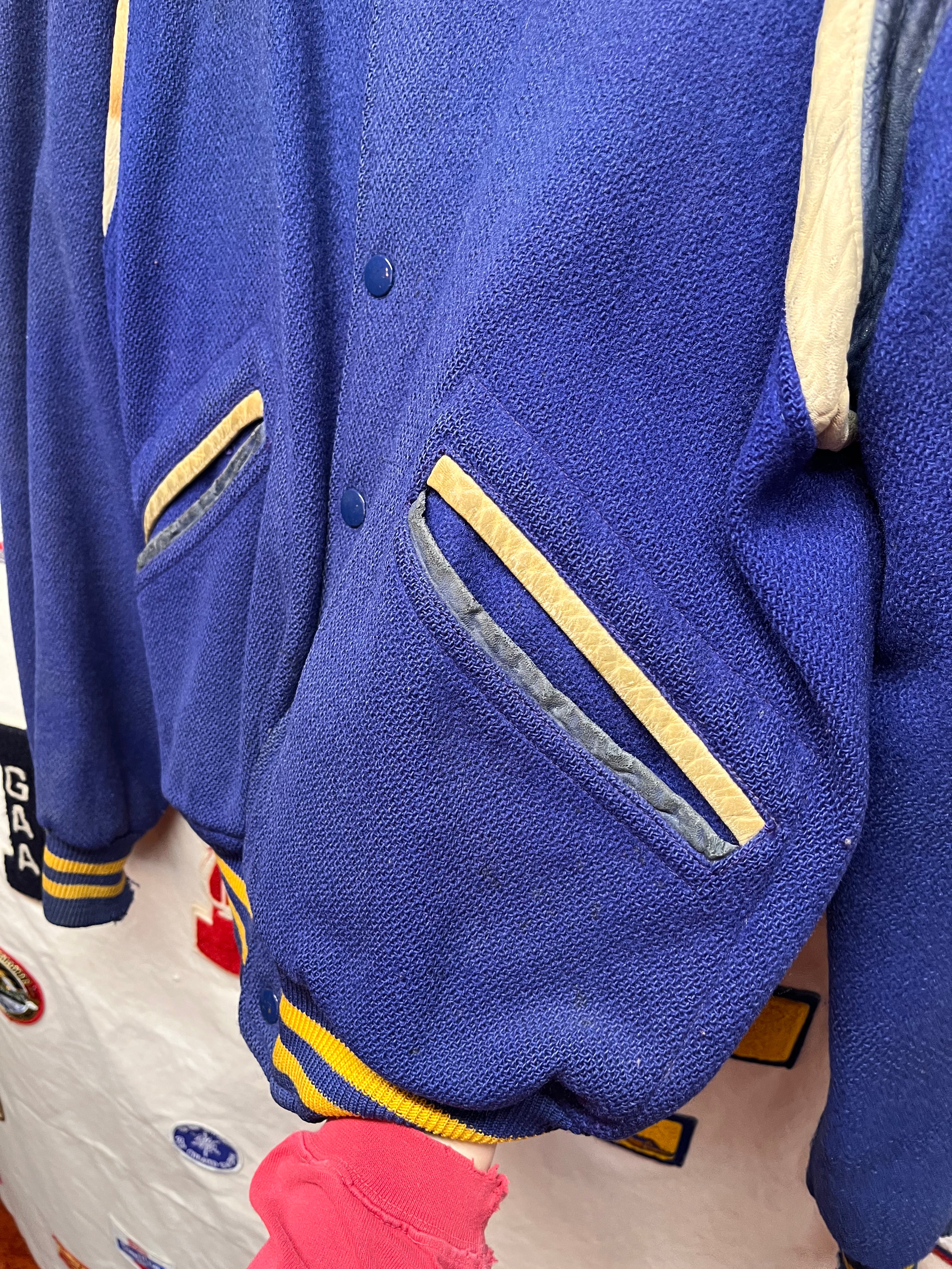 True Vintage 1960's Air Force 606AC & WSQ Germany Military Wool Bomber Letter Jacket: