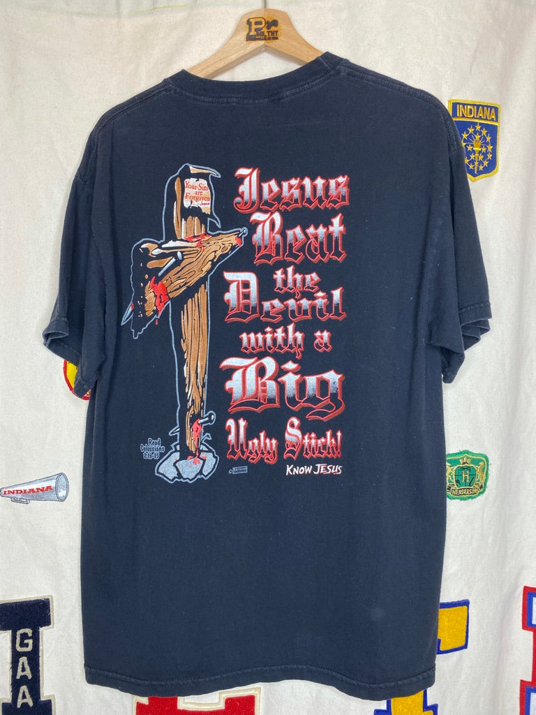 Vintage Jesus Big Ugly Stick T-Shirt: L