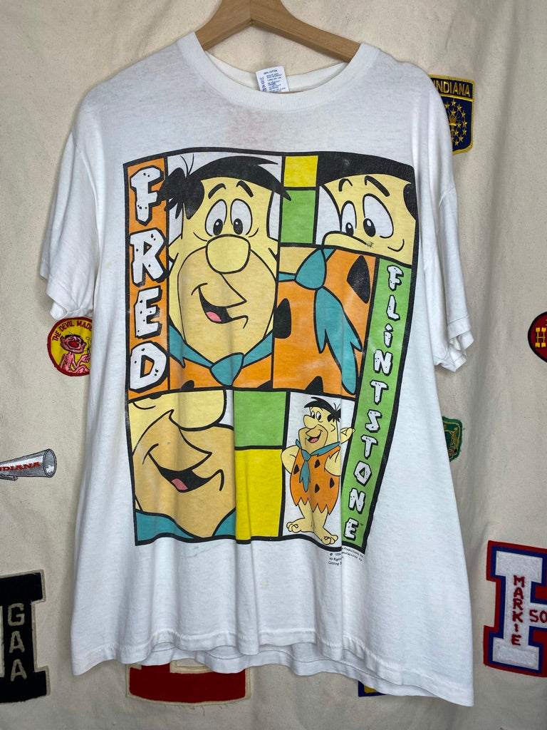 Vintage Fred Flintsone The Flinstones Big Face T-Shirt: L
