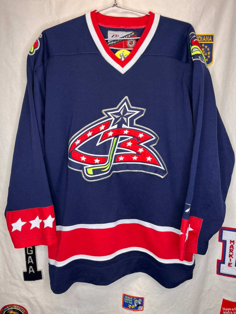 Vintage Columbus Blue Jackets NHL Pro Player Hockey Jersey: Medium