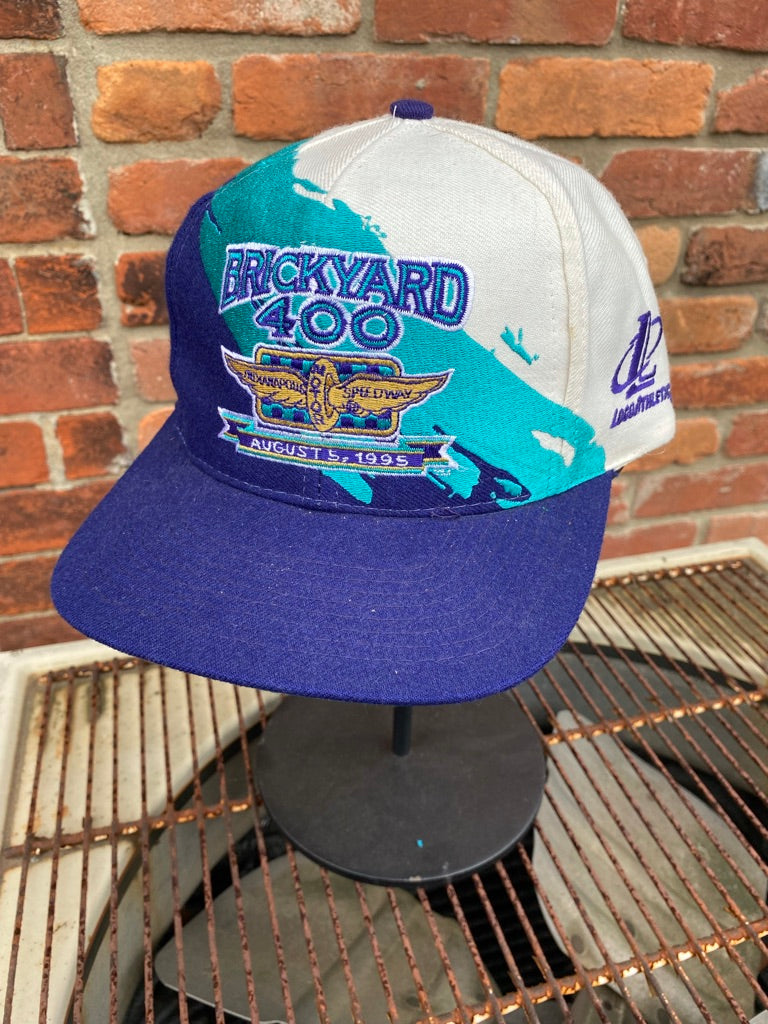 Vintage LogoAthletic Splash Brickyard 400 Snapback Hat