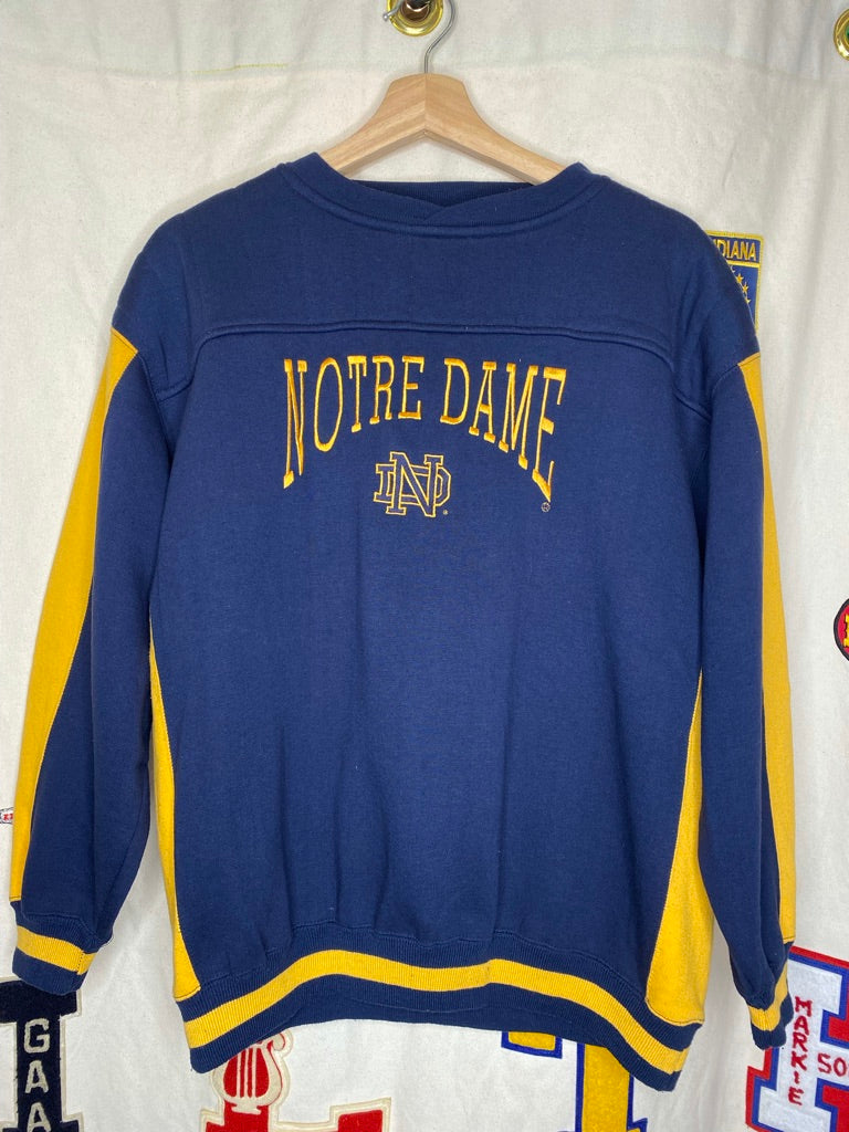 Vintage Notre Dame Emboridered Crewneck Sweatshirt Midwest Embroidery: Youth XL