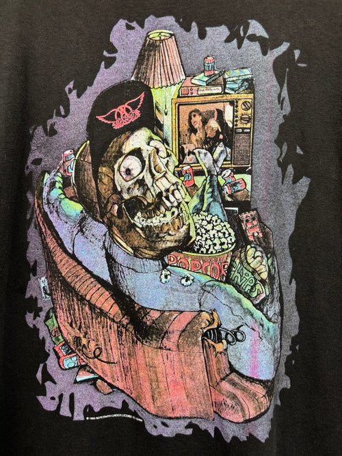 Vintage Aerosmith Get A Grip TV Rock Band Giant Tour T-Shirt: XL