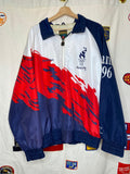 Vintage Atlanta 1996 Olympics Budweiser Splash Windbreaker Jacket: Large