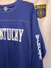 Load image into Gallery viewer, Vintage University of Kentucky Wildcats 70's Quarter Sleeve Blue Artex T-Shirt: Large
