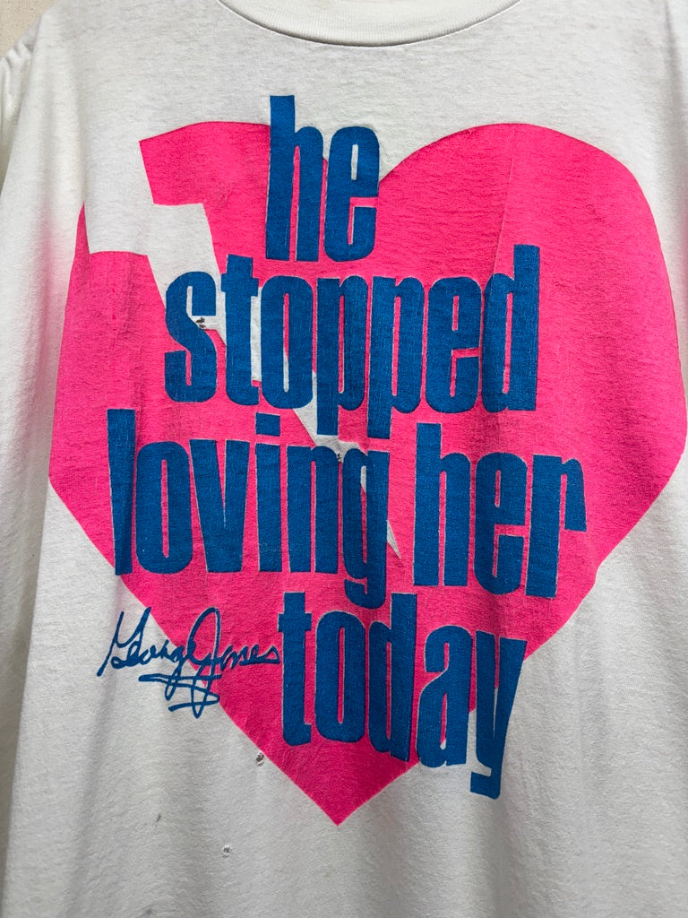 Vtg George Jones Stopped Loving Her Country Music T-Shirt: XXL