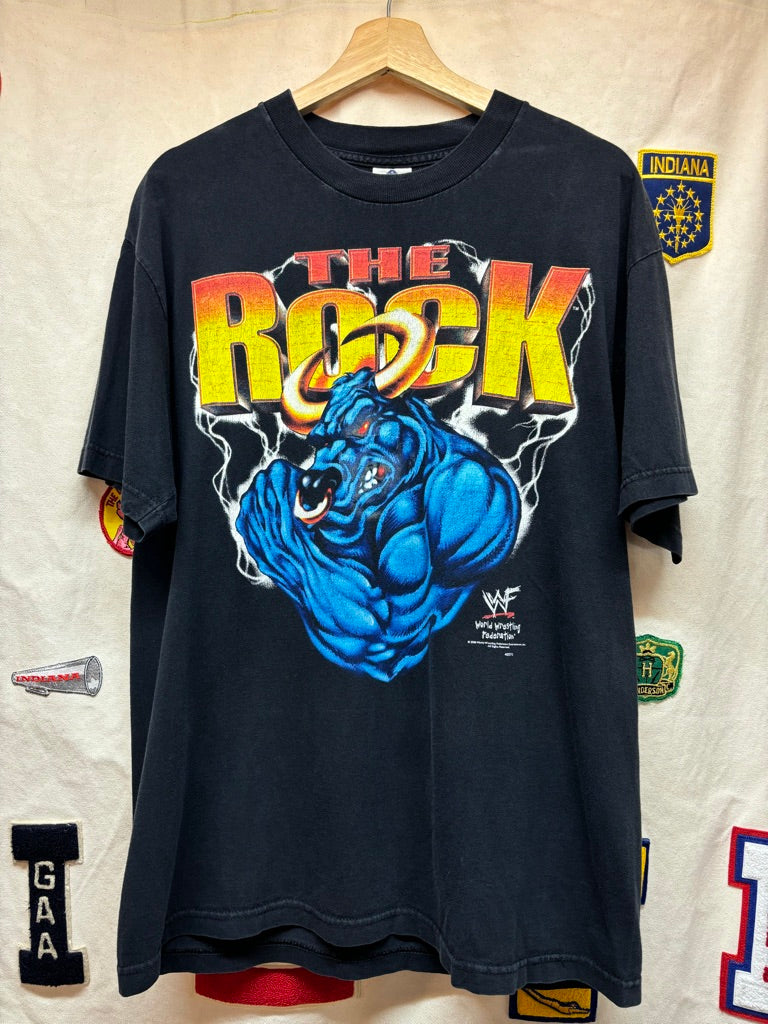 Vintage The Rock Simply Electrifying 2000 WWF Wrestling T-Shirt: Large