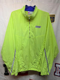 Vintage Nike Neon Yellow/Purple 3M Reflective 90's Windbreaker Half-Zip Pullover Jacket: XL