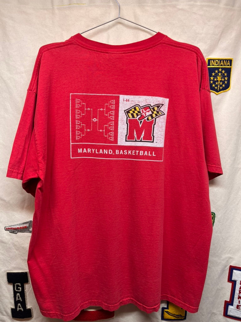 Vintage University of Maryland Terrapins March Madness Basketball Nike T-Shirt: XL