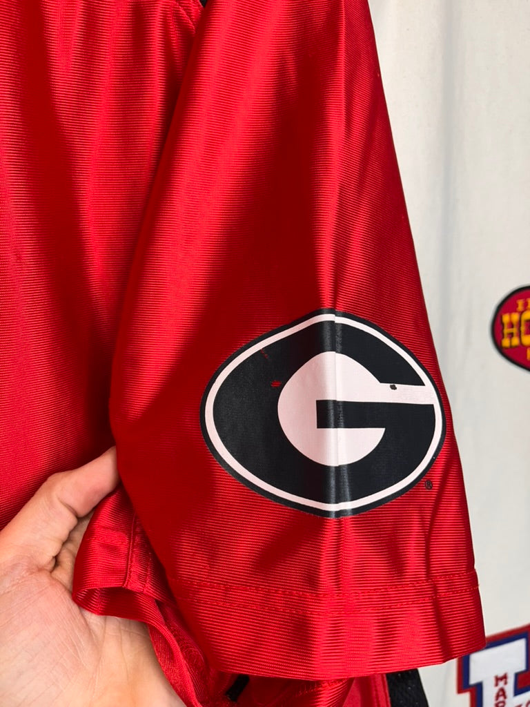 Vintage University of Georgia Bulldogs Red 1 Team Starter Football Jersey: 2XL