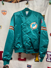 Load image into Gallery viewer, Vintage Starter Miami Dolphins 80&#39;s NFL Teal Satin Jacket: Large
