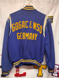 True Vintage 1960's Air Force 606AC & WSQ Germany Military Wool Bomber Letter Jacket: