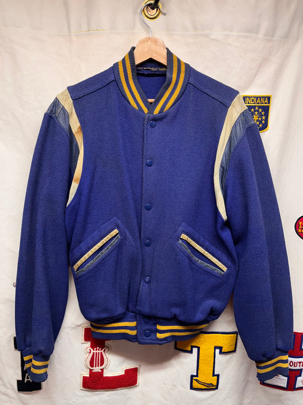 True Vintage 1960's Air Force 606AC & WSQ Germany Military Wool Bomber Letter Jacket: