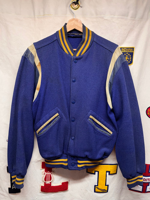 True Vintage 1960's Air Force 606AC & WSQ Germany Military Wool Bomber Letter Jacket: