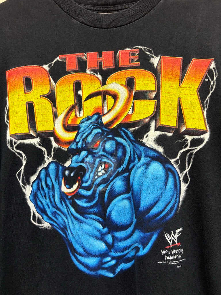 Vintage The Rock Simply Electrifying 2000 WWF Wrestling T-Shirt: Large