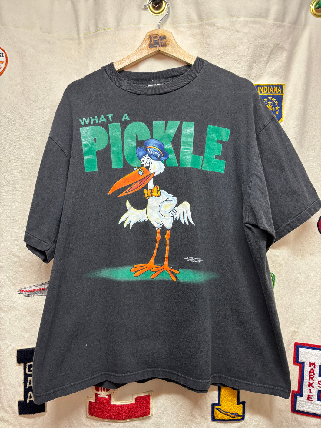 Vintage Vlasic Pickles What A Pickle Stork 1996 Savvy T-Shirt: Large