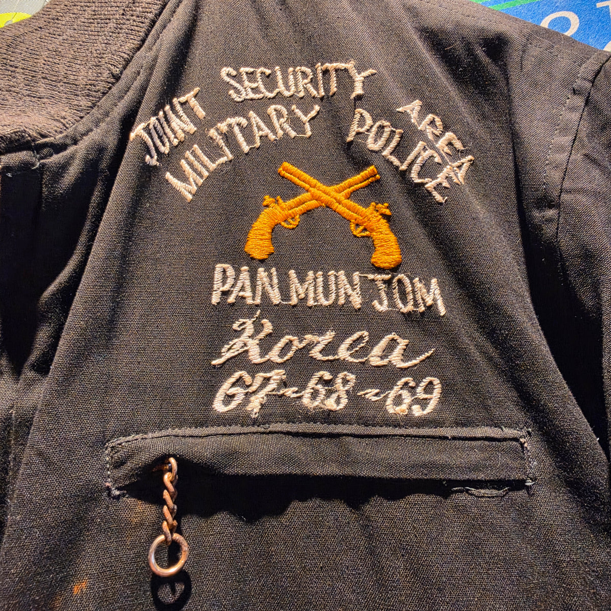 60'S True Vintage Military Police Pan Mun Jom Korea Bomber Jacket: Small/Medium