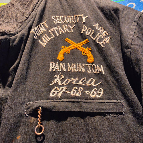 60'S True Vintage Military Police Pan Mun Jom Korea Bomber Jacket: Small/Medium