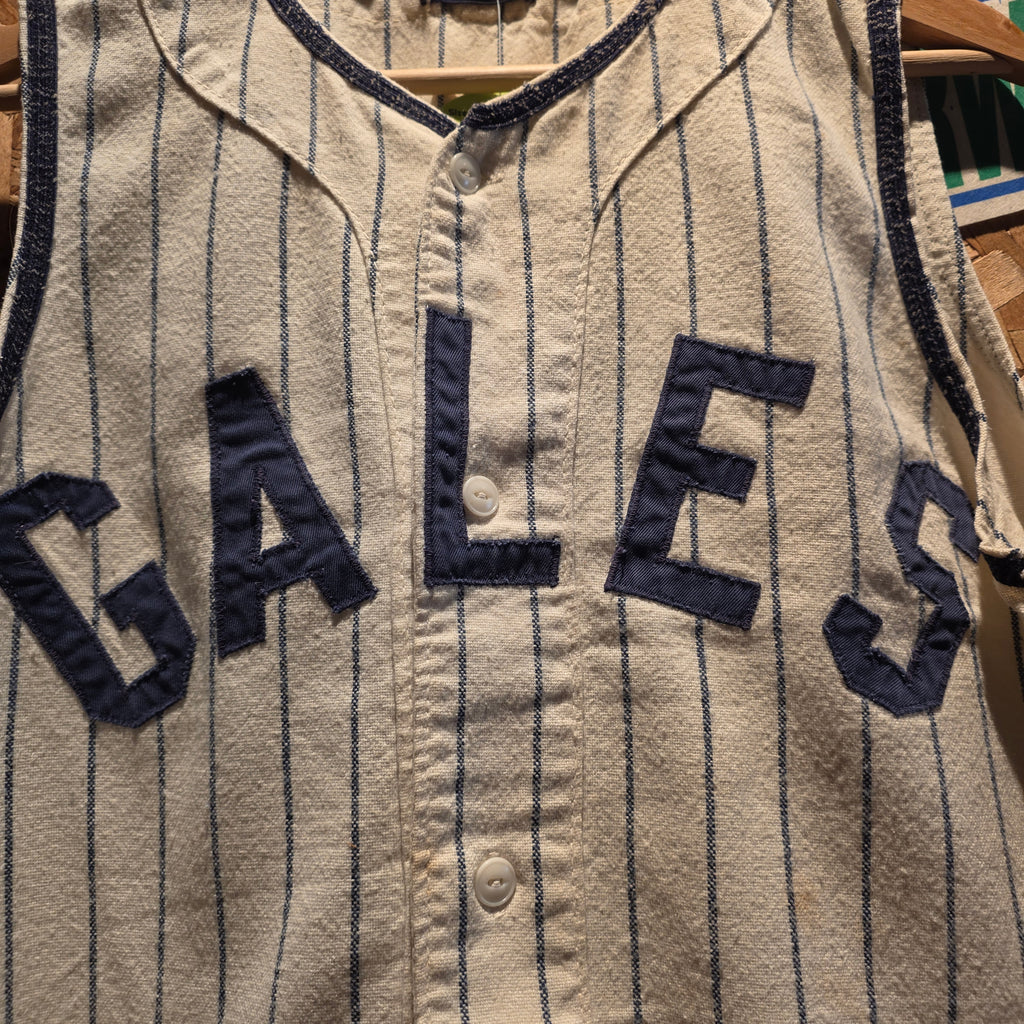 VTG Gales True Vintage Baseball Jersey Pinstripes Flannel Vest: Small