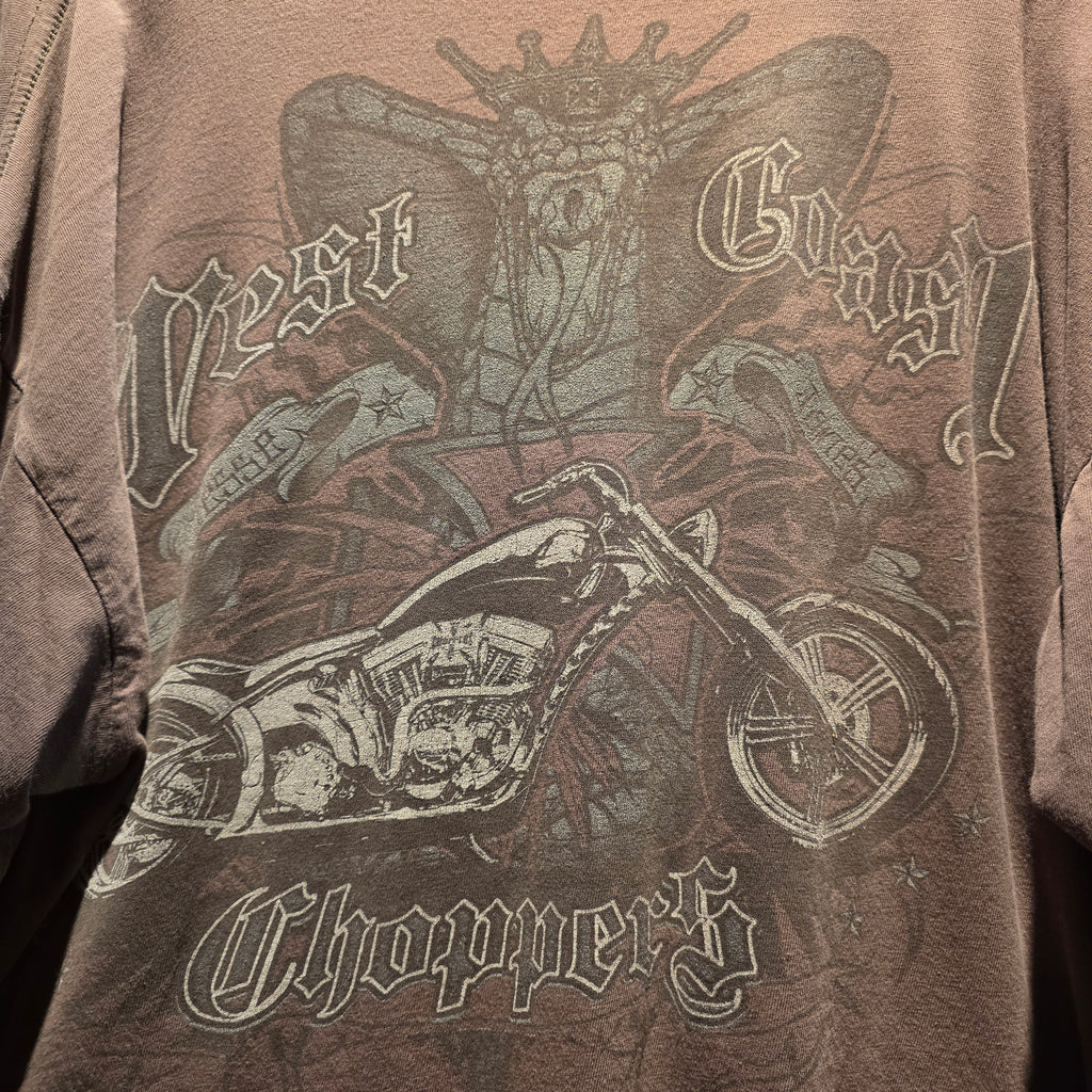 VTG Jesse James West Coast Choppers Men's Charcoal / Black Long Sleeve T-Shirt: XL