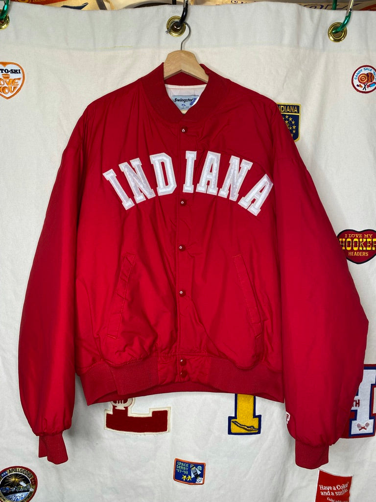 Vintage Indiana University Swingster Bomber Jacket: XL
