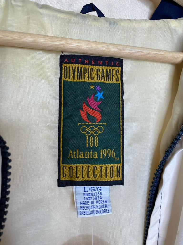 Vintage Atlanta 1996 Olympics Budweiser Splash Windbreaker Jacket: Large