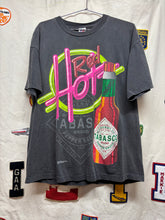 Load image into Gallery viewer, Vintage Tabasco Red Hot Sauce Neon Faded T-Shirt: XL
