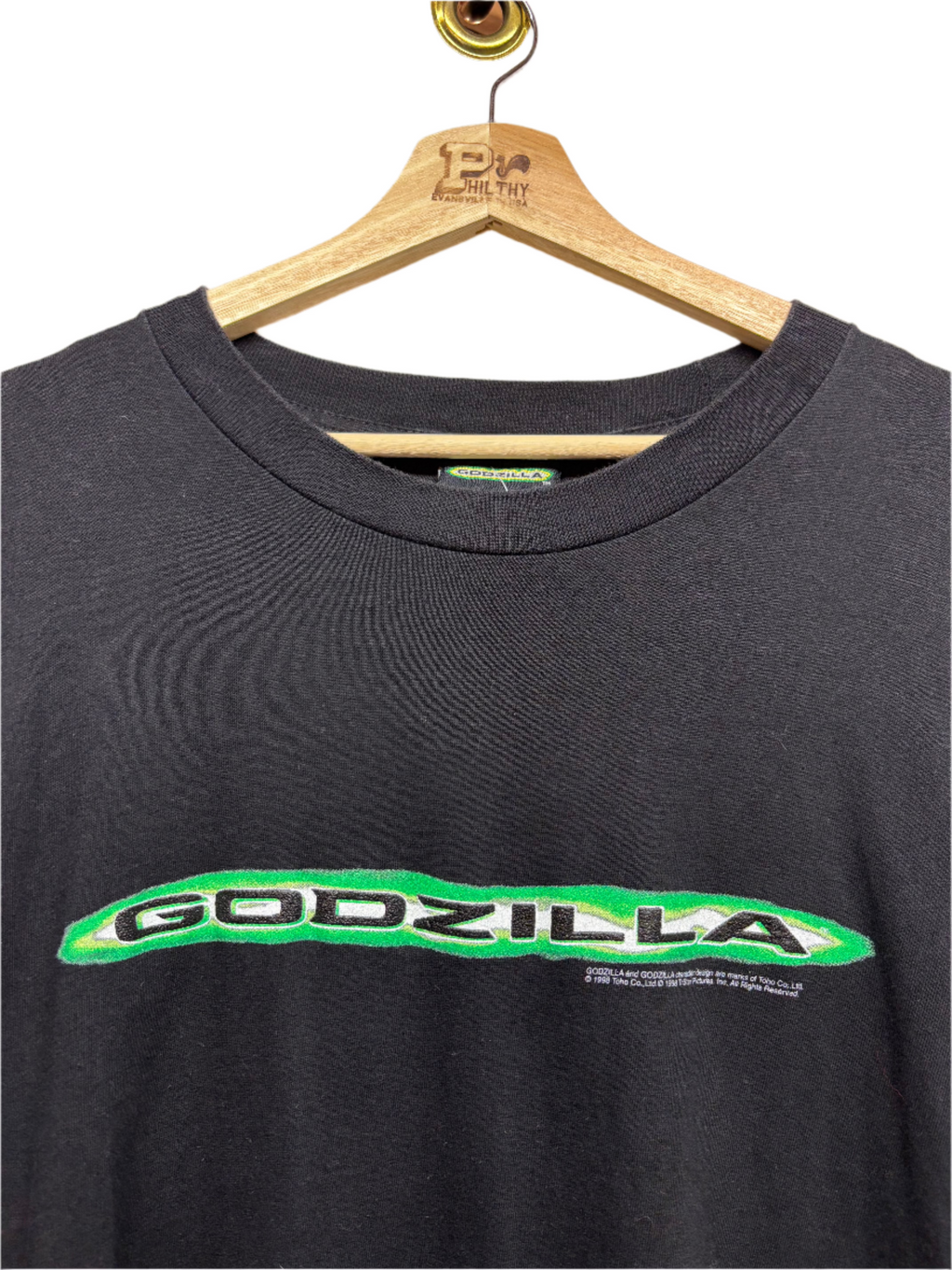 Vintage Godzilla 1998 Hersheys Movie Promo T-Shirt: XL