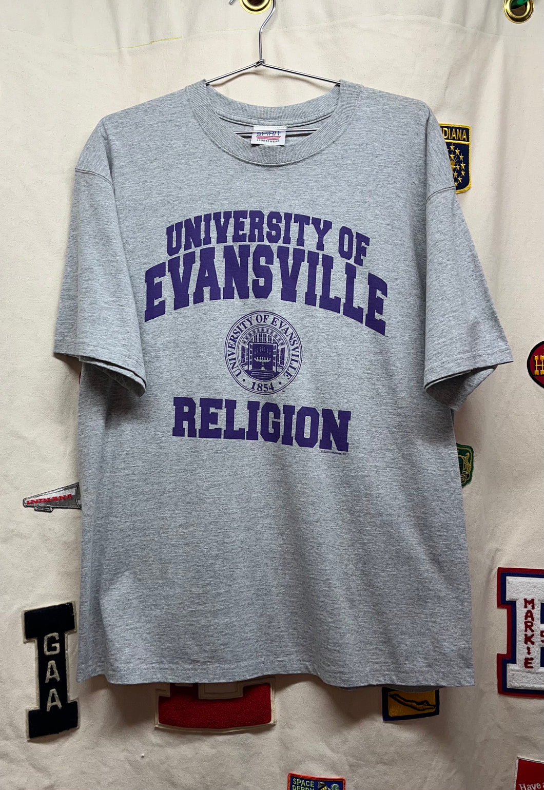 University of Evansville Religion T-Shirt: XL