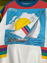 Load image into Gallery viewer, Vintage Adidas Regatta Sailing 80’s Striped Crewneck Sweatshirt: M/L
