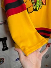 Load image into Gallery viewer, Vintage Chicago Blackhawks Rare Yellow Starter NHL Hockey Jersey: Large
