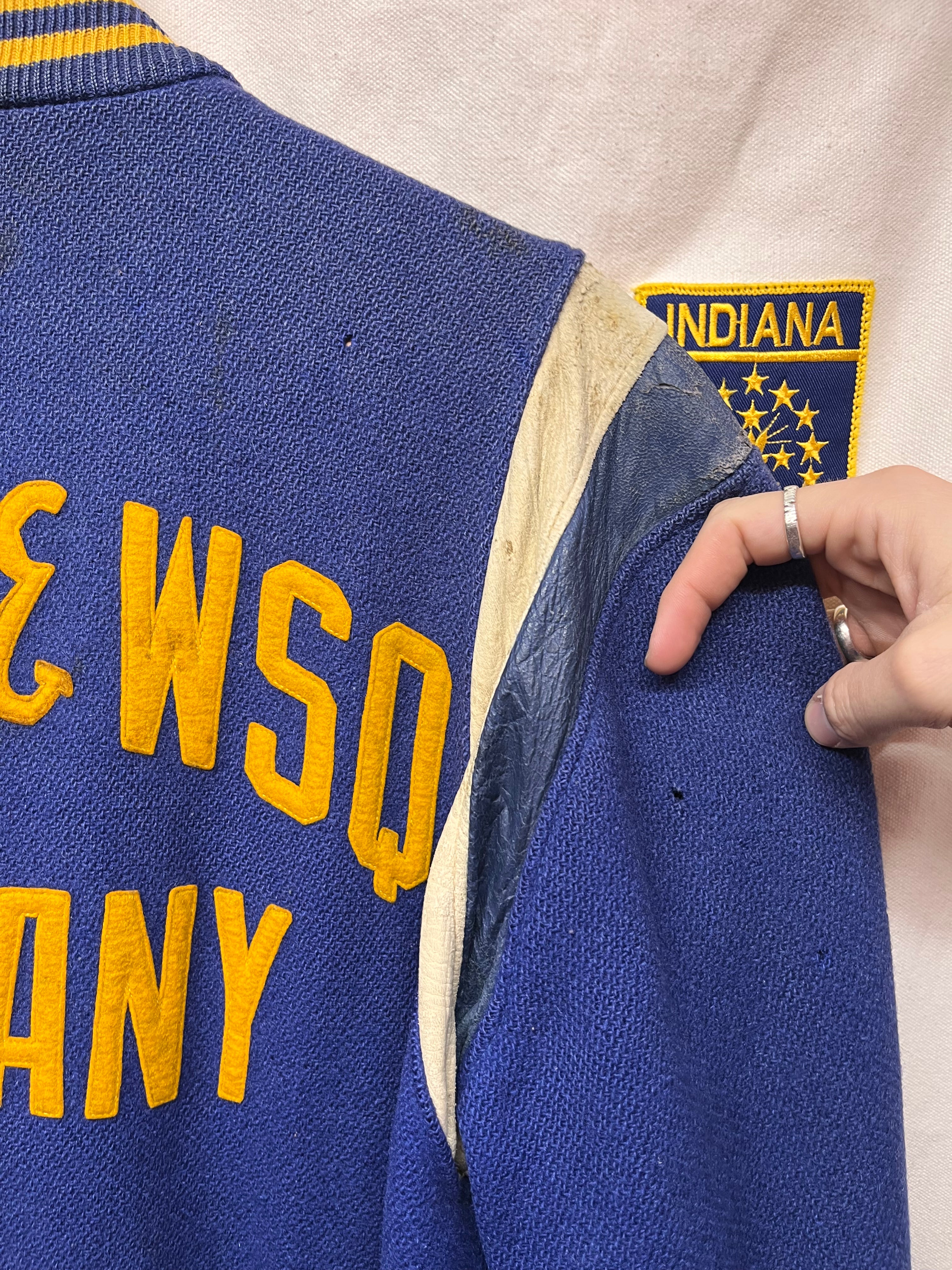 True Vintage 1960's Air Force 606AC & WSQ Germany Military Wool Bomber Letter Jacket: