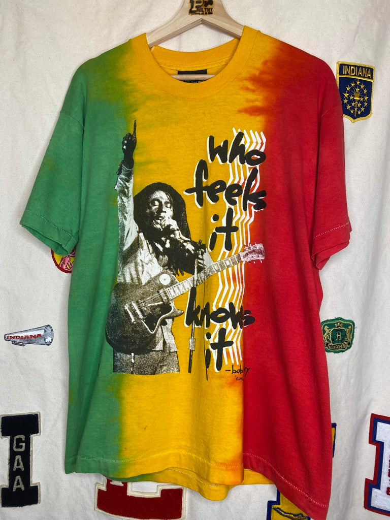 Vintage Bob Marley Who Feels It Rasta Music T-Shirt: L