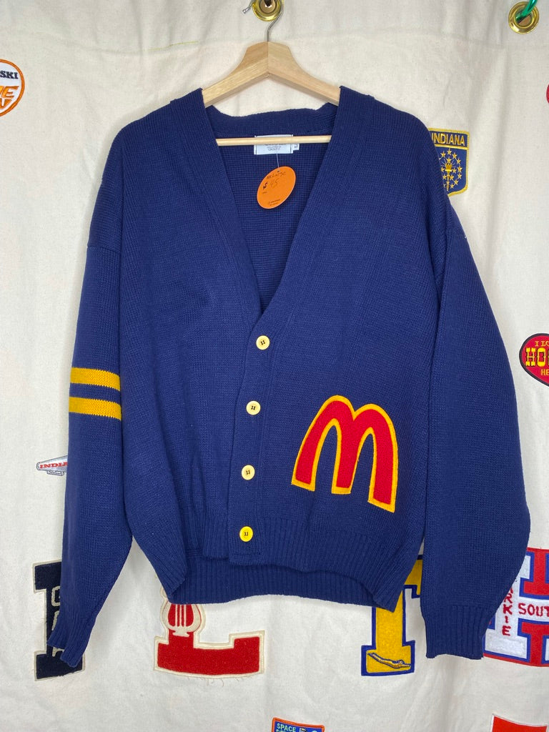 Vintage McDonalds Chenille Cardigan: L