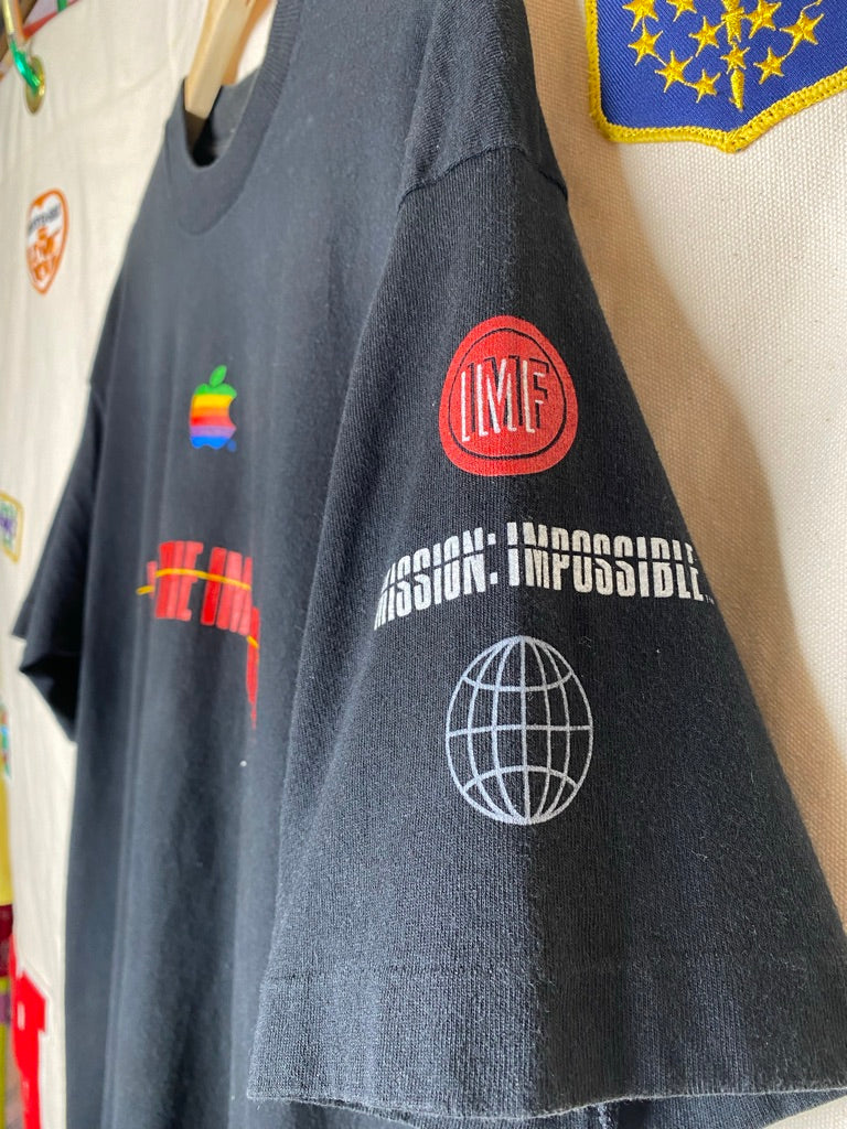 Vintage Apple Computers Mission Impossible Movie Promo T-Shirt: L