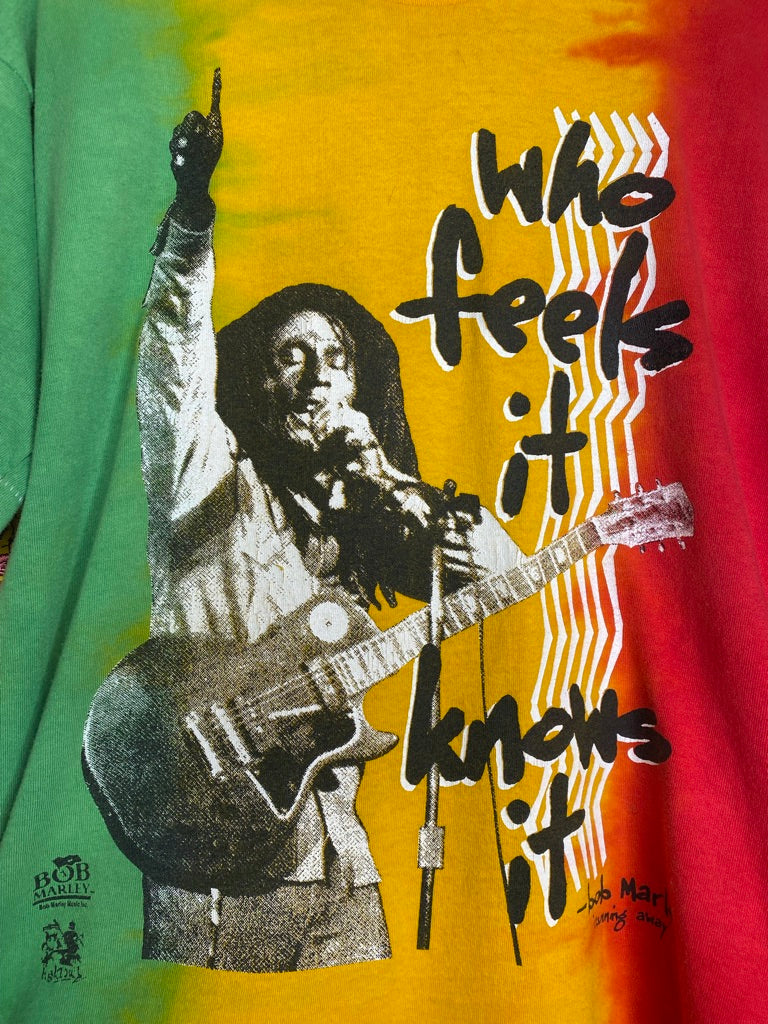 Vintage Bob Marley Who Feels It Rasta Music T-Shirt: L