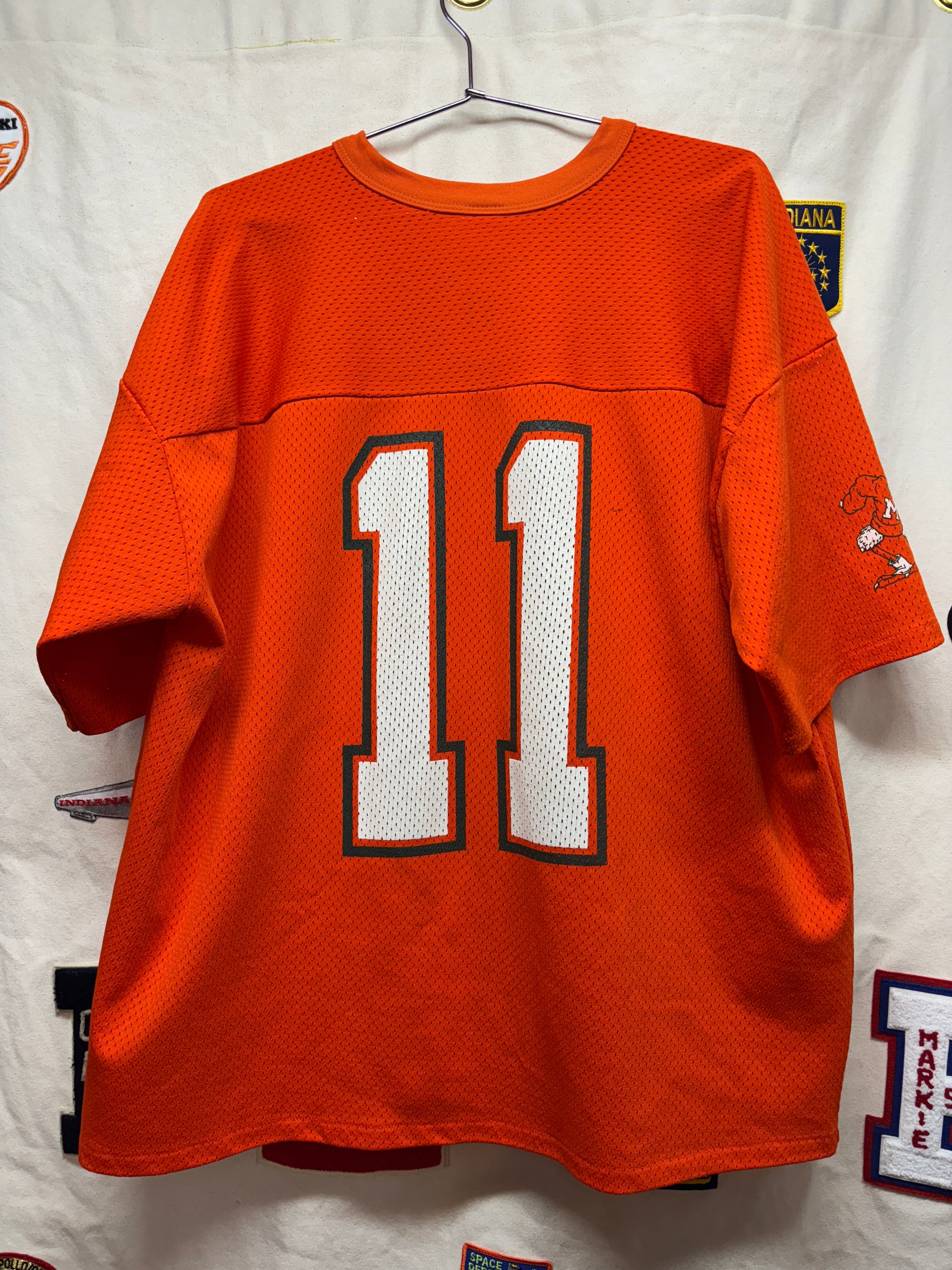 Vtg Miami Hurricanes Logo 7 Football Jersey: XXL