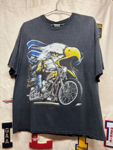 Load image into Gallery viewer, Vtg Biker Eagle Faded T-Shirt: XL
