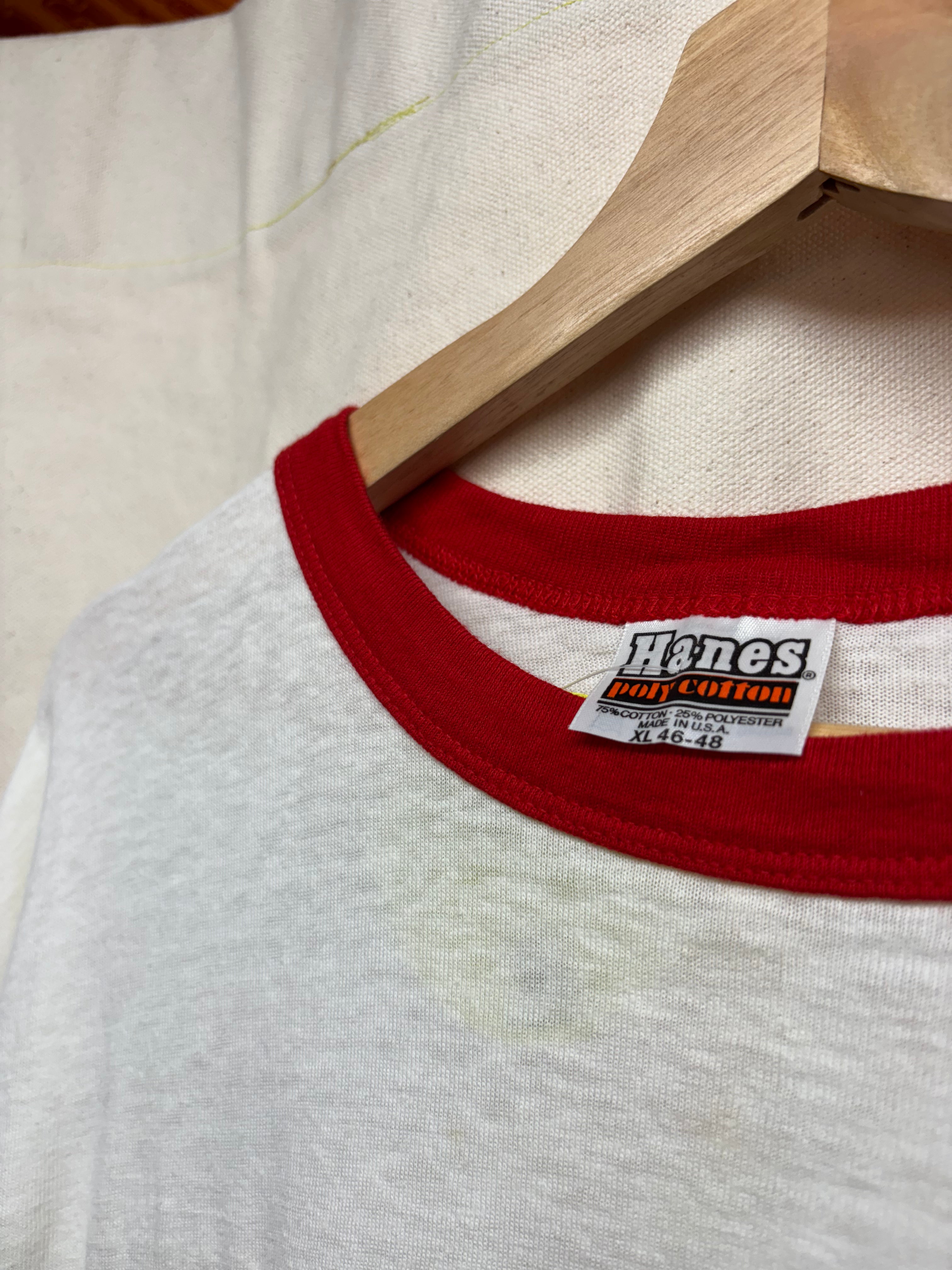 Vintage Heritage Hills High School Indiana Basketball 1982 Ringer T-Shirt: XL