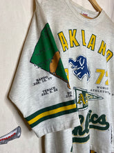 Load image into Gallery viewer, Vintage Oakland Athletics AOP 3/4 Length Sleeve T-Shirt: L
