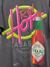 Load image into Gallery viewer, Vintage Tabasco Red Hot Sauce Neon Faded T-Shirt: XL
