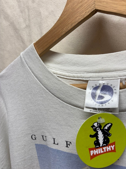 Vintage American Gothic Gulf Shores Alabama F1 Racing Parody Art T-Shirt: XL